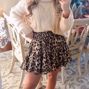 Cheetah Print Skort